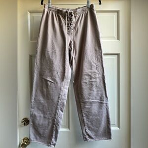 Tan Sweatpants lace front